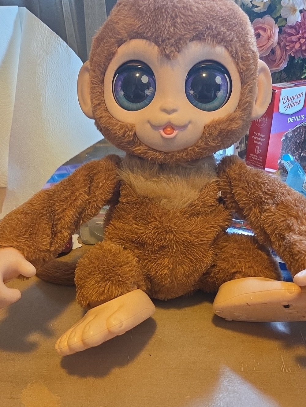 Plush Interactive Monkey Toy - Brown - (FurReal Friends) A Few Callouts